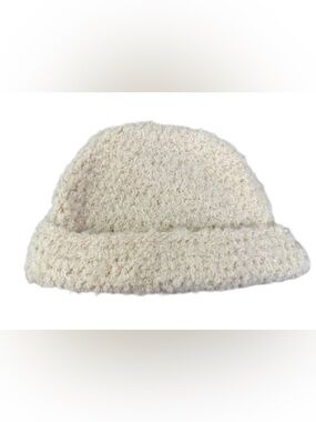 NWT Peruvian Link Alpaca Boucle Hat, Ivory